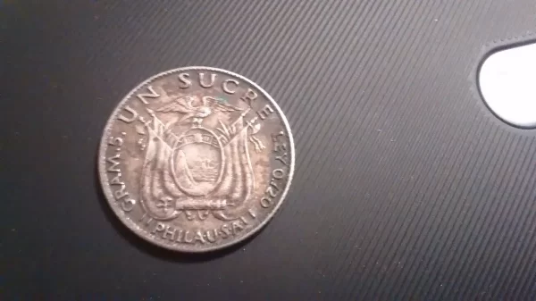 Moneda De Ecuador 1 Sucre 1934 0.720 Ceca Philausa (p30 (Usado - Imagen 3