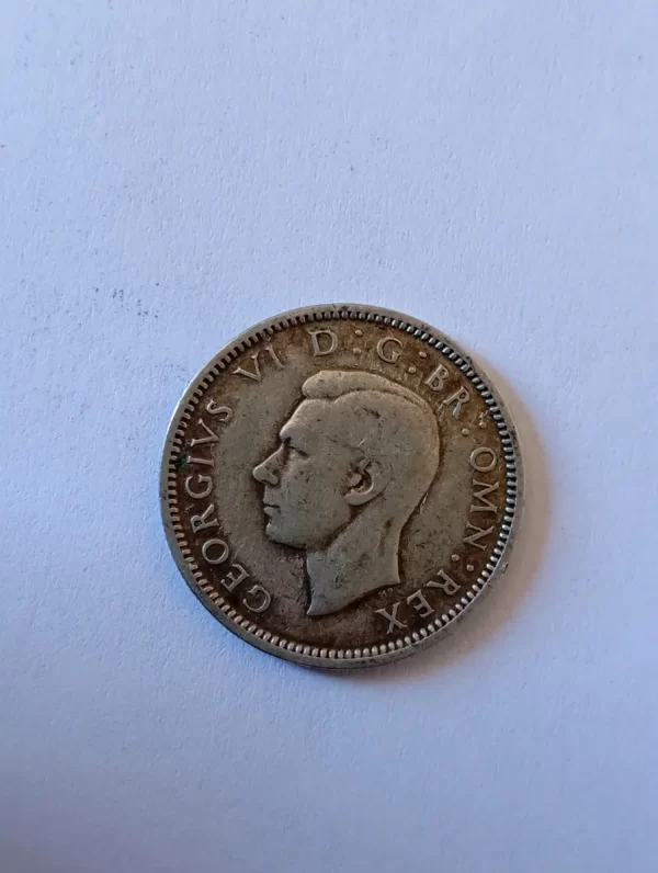 Moneda Inglaterra Six Pence 1942 Plata 0.5(p159 (Usado) - Imagen 3